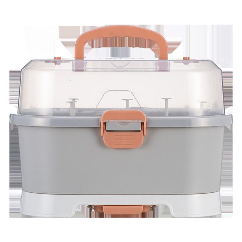 Caja de almacenamiento de botella de bebé portátil grande caja de almacenamiento de vajilla de bebé grande caja de almacenamiento de polvo de leche en polvo