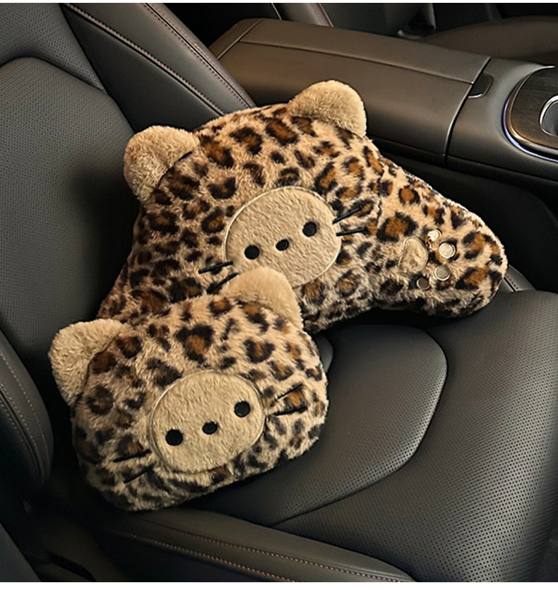 New cross-border car seat cushion, winter plush, warm and thick, cartoon-style, high-end car seat cover