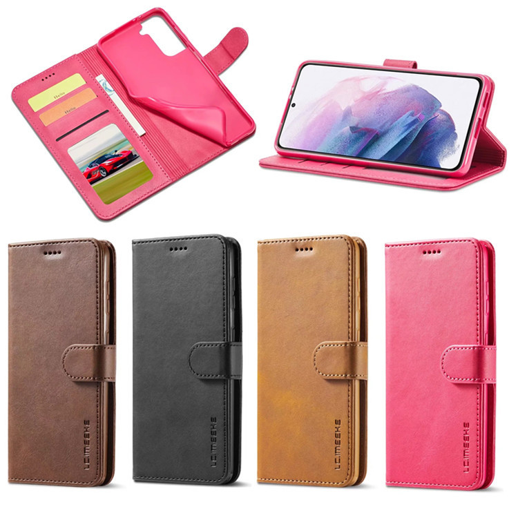 Suitable for Samsung S21Ultra Calf Pattern Pure Color Mobile Phone Leather Case Flip Card Storage Wallet Protective Cover Export Suitable for Samsung S21Ultra Calf Pattern Pure Color Mobile Phone Leather Case Flip Card Storage Wallet Protective Cover Export
