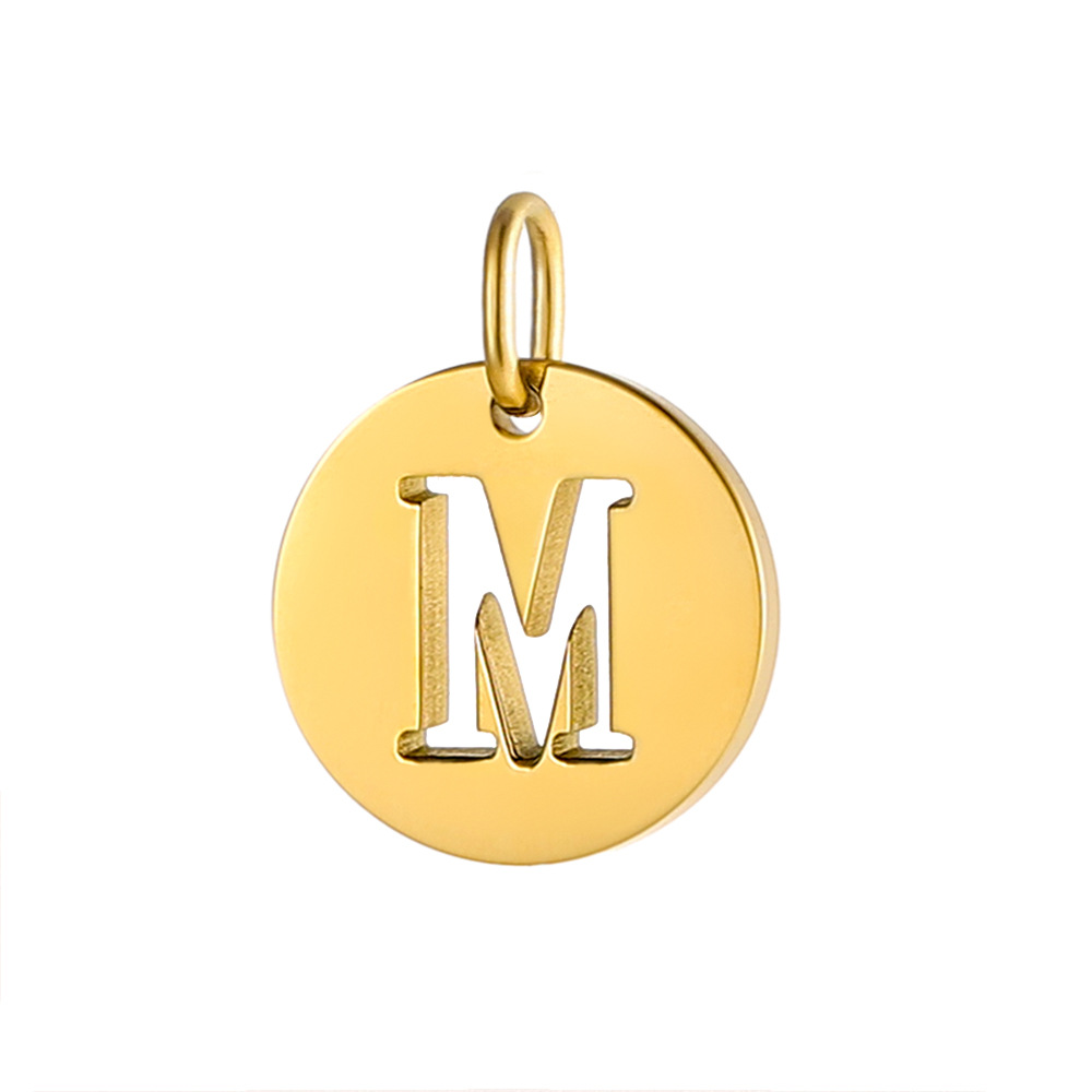 4g Weight Pendant Jewelry Making Type DIY Ornament Accessories Classification 1 Piece Quantity 304 Stainless Steel Material Letter Pattern All Seasons Season Polished Finish Plating Design Retro, Classic Style Style 1 Piece 304 Stainless Steel Letter Polished Pendant DIY Ornament Accessories 10