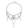 Small design accessory, universal necklace from pearl with tassels, European style