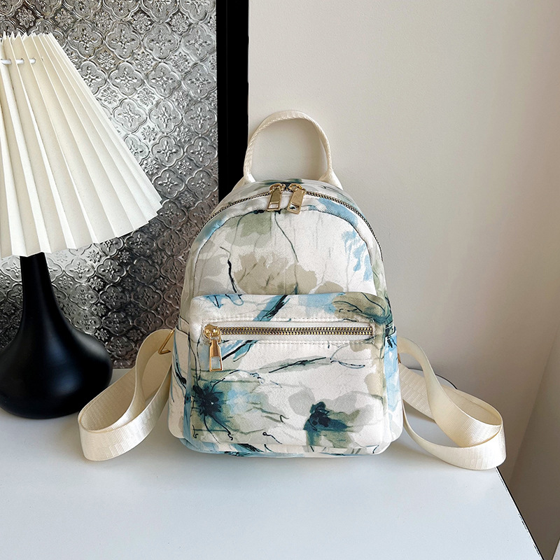 2024 verano nuevo estilo moda textura simple mochila casual mini mochila personalidad ins estilo occidental mochila