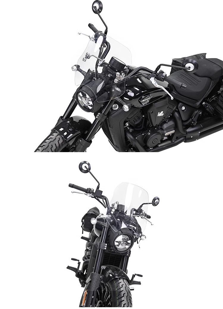 Muscle car Wolf suitable for Benda black flag 500 windshield windshield front wind baffle pedal modification adjustable Special