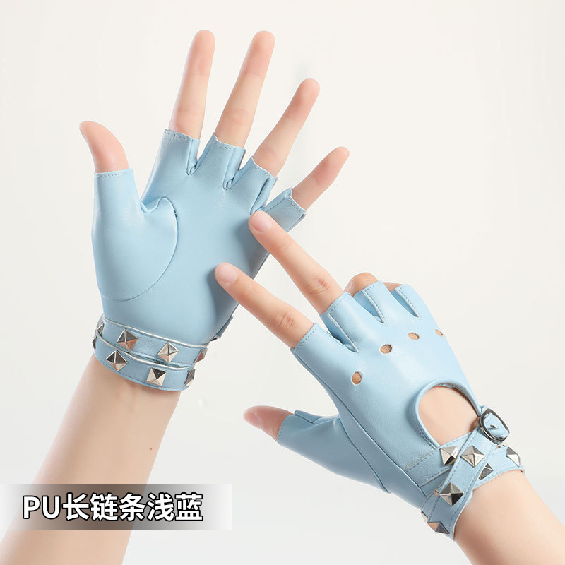 PU 롱 체인 여성 라이트 블루