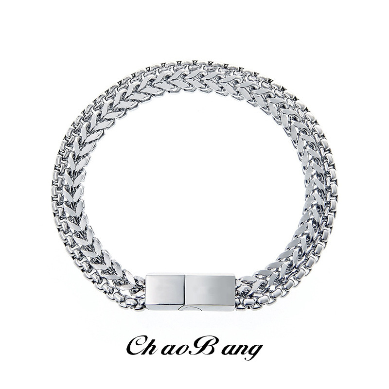 Titanium Steel Double-Layer Bracelet for Men, Normcore Style Niche Design Hand Jewelry, Non-Fading, Versatile, Personalized High-End Gift Jewelry for Women Titanium Steel Double-Layer Bracelet for Men, Normcore Style Niche Design Hand Jewelry, Non-Fading, Versatile, Personalized High-End Gift Jewelry for Women