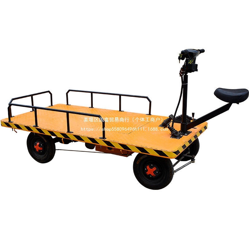 电动平板车正反骑搬运车建筑工地拉砖仓库拉货载重可折叠养殖运输