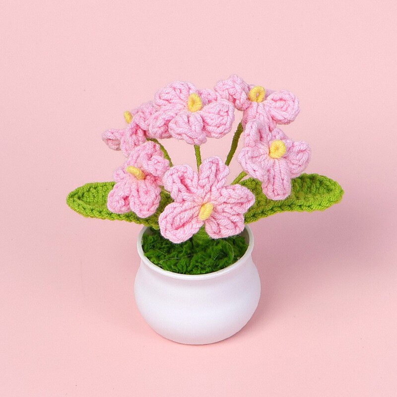 完成したウールひまわり鉢植えスズラン造花チューリップデスクトップ装飾品バレンタインデー教師クラスメートギフト|undefined