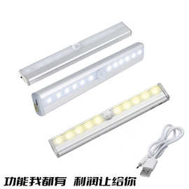 跨境款usb人体感应灯 led小夜灯衣柜走廊橱柜灯智能创意家居