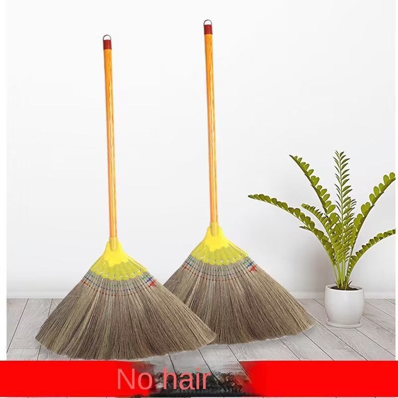 Handmade Traditional Household Broom with Eight Nails for Sweeping, Soft Broom for Cleaning Seedlings and Phoenix Tail Grass, Does Not Stick to Hair, Wholesale