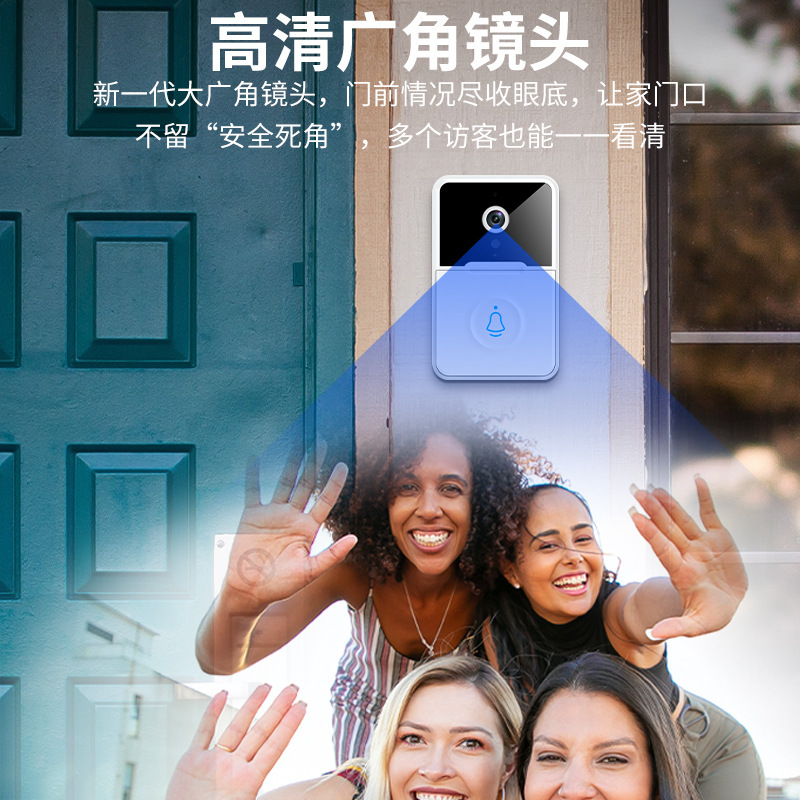 Video Doorbell, Wireless for Home Use, Battery-Powered, High-Definition Night Vision, Smart Doorbell
