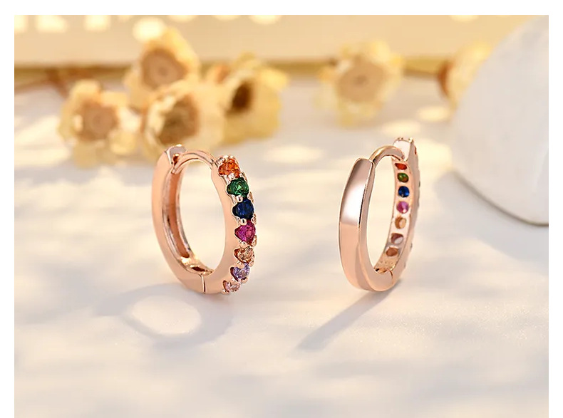 3g Weight Copper Ear Needle Material Zircon Inlay Material Hoop Earrings Classification 1 Pair Quantity Daily Occasion Copper Material Geometric Pattern Women's Gender Simple Style Style 1 Pair Simple Style Geometric Copper Zircon Hoop Earrings 6