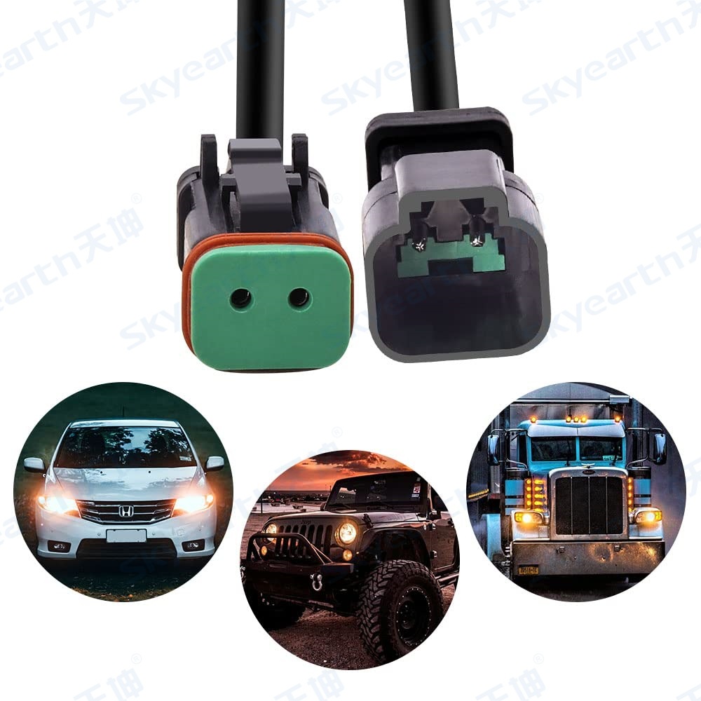 arnés de cables DTM especial para lámpara de trabajo LED de automóvil a prueba de agua DT macho y hembra línea de conversión tipo Y