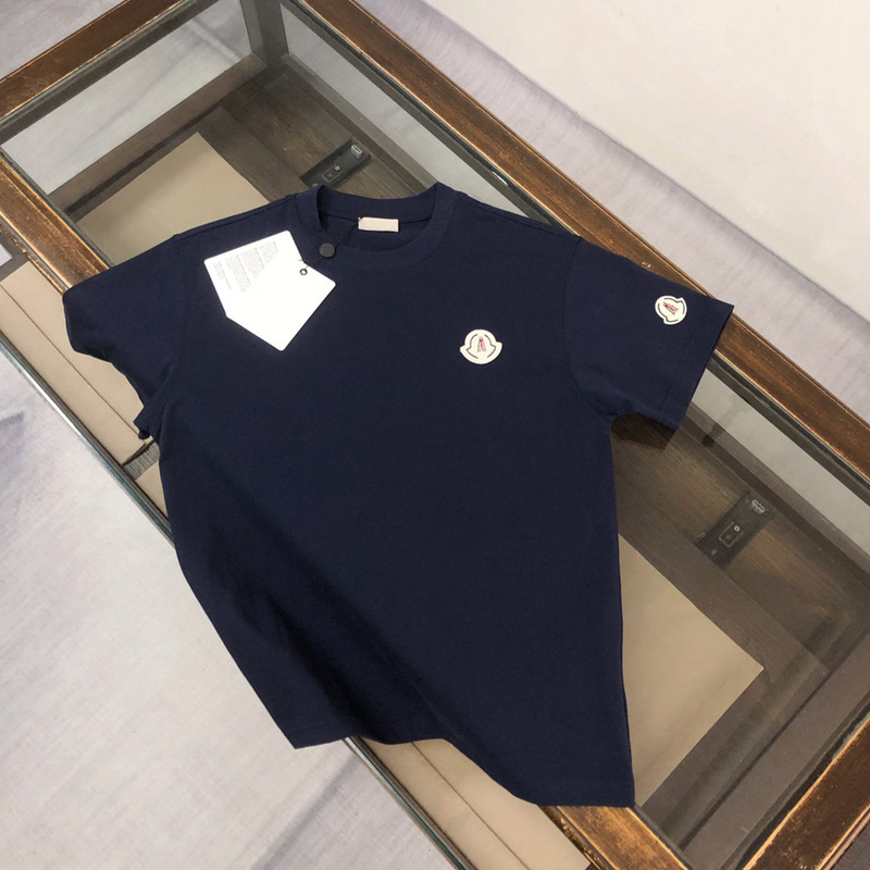 New Summer Original Label Mengkoumiao Short-Sleeved T-Shirt Men's Pure Cotton Casual Embroidered Round Neck Trendy Brand Men's T-Shirt Couple Style