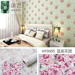 Foreign trade cross-border wholesale self-adhesive home-style wallpaper bedroom large flower wallpaper self-adhesive waterproof wall cloth Wallpaper