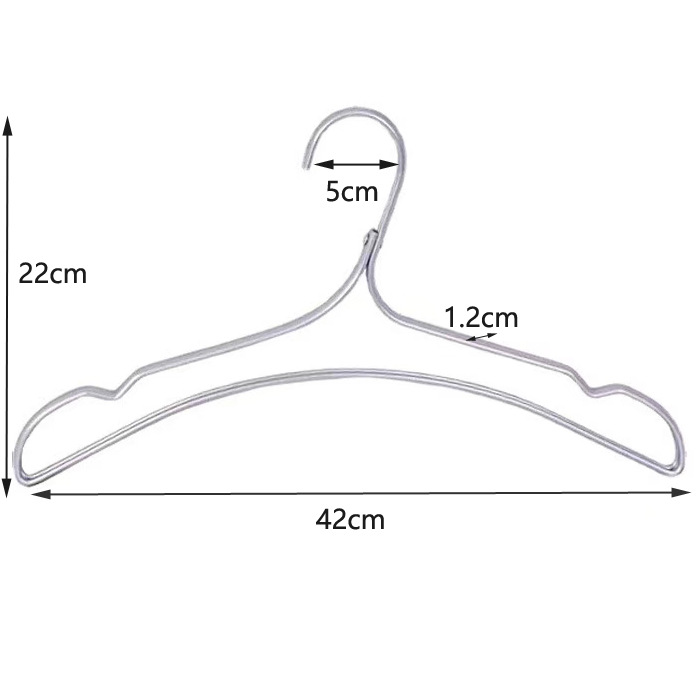 Percha de aluminio no impresa pantalones de secado de metal pantalones de rack clip percha de aleación de aluminio sin costura ropa gruesa antideslizante soporte ventas directas de fábrica