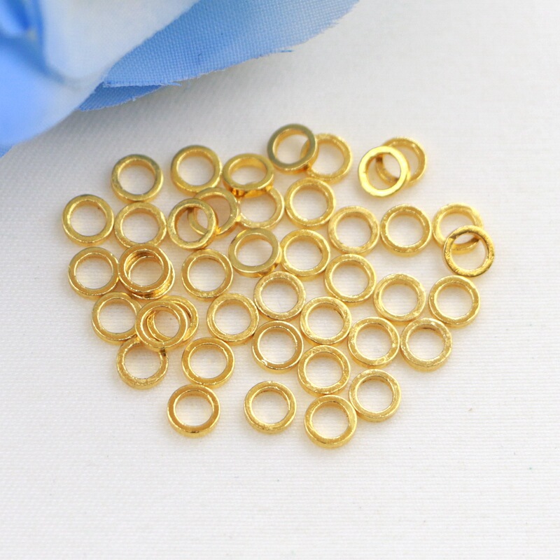 14K gold-wrapped color-preserving copper ring closed ring diy handmade closing Circle necklace earrings bracelet closing connecting ring