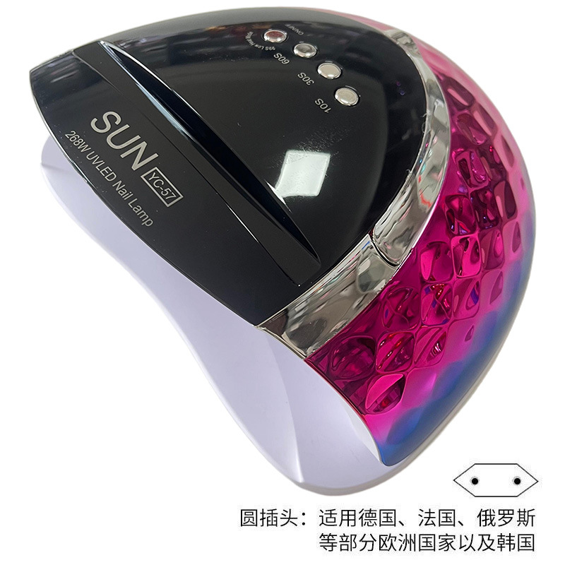 Lámpara de uñas de alta potencia para uso transfronterizo, lámpara de fototerapia LED de secado rápido para esmalte de uñas en gel, máquina de terapia de luz para uñas específica para salones de manicura