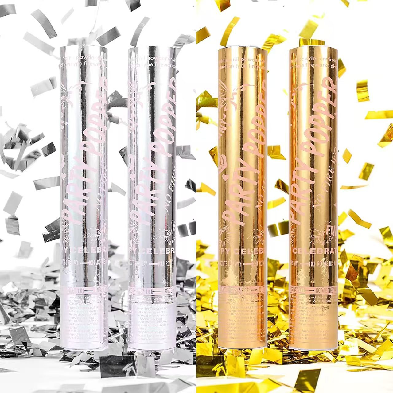 Cross-border birthday salute hand twist fireworks foreign trade spray bar party birthday party festival celebration silver flash gold bar