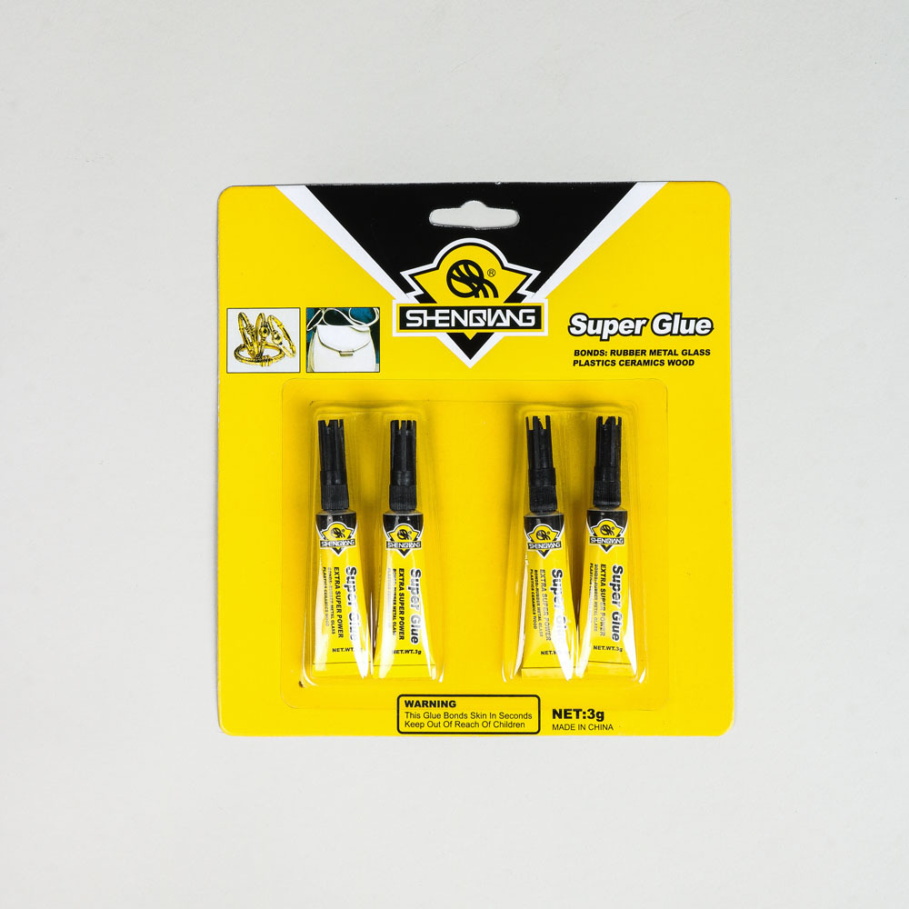 义乌神强胶水四支卡1.5g 瞬间强力胶 502粘合剂批发