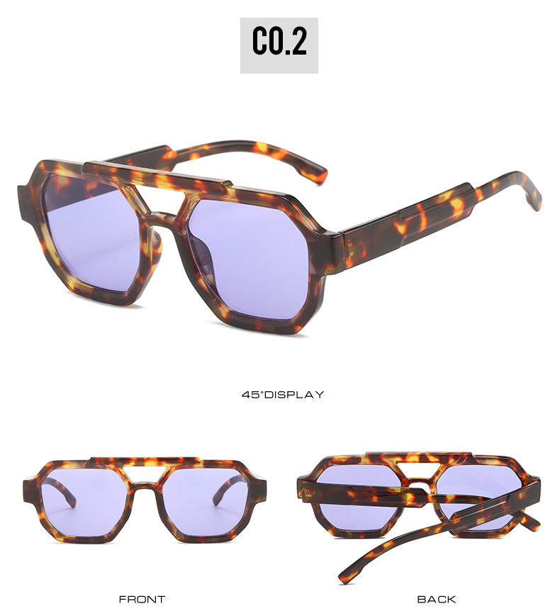 45g Weight Full Frame Glasses Structure Sunglasses Classification Elegant Basic Solid Color PC UV400 Protection Polygon Full Frame Women's Sunglasses