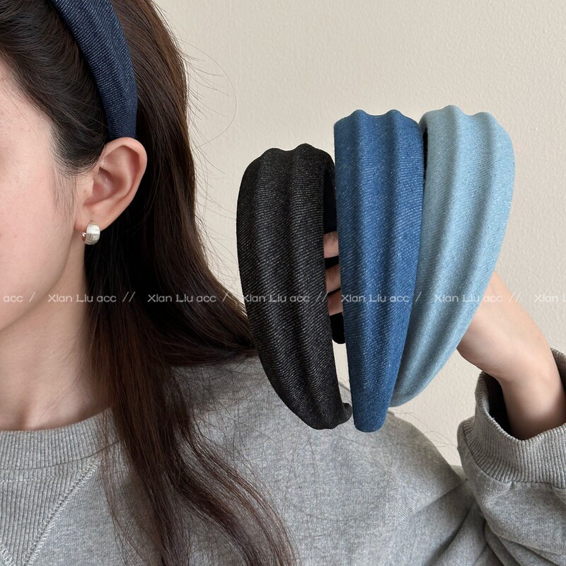 Minimalist Korean-Style Fabric Wide Headband for Women 2025 New High Crown Fashion Headband Hair Accessory