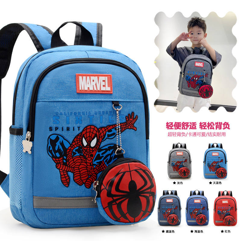 Children's Schoolbag New Style Spider-Man Cartoon Cute Boy Backpack Kindergarten Large Capacity Backpack Cross-Border Children's Schoolbag New Style Spider-Man Cartoon Cute Boy Backpack Kindergarten Large Capacity Backpack Cross-Border