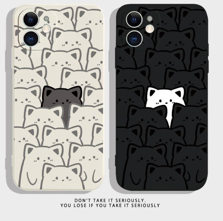 Unique Cat phone case for Huawei P60/30 couple MATE50 soft NOVA10 all-inclusive magic5