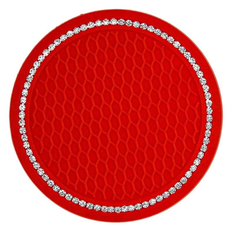 Коврики для автомобильных стаканов трансграничные стразы с силиконовые нескользящие коврики чашки мягкие страз креативные принадлежности для автомобильных подставок