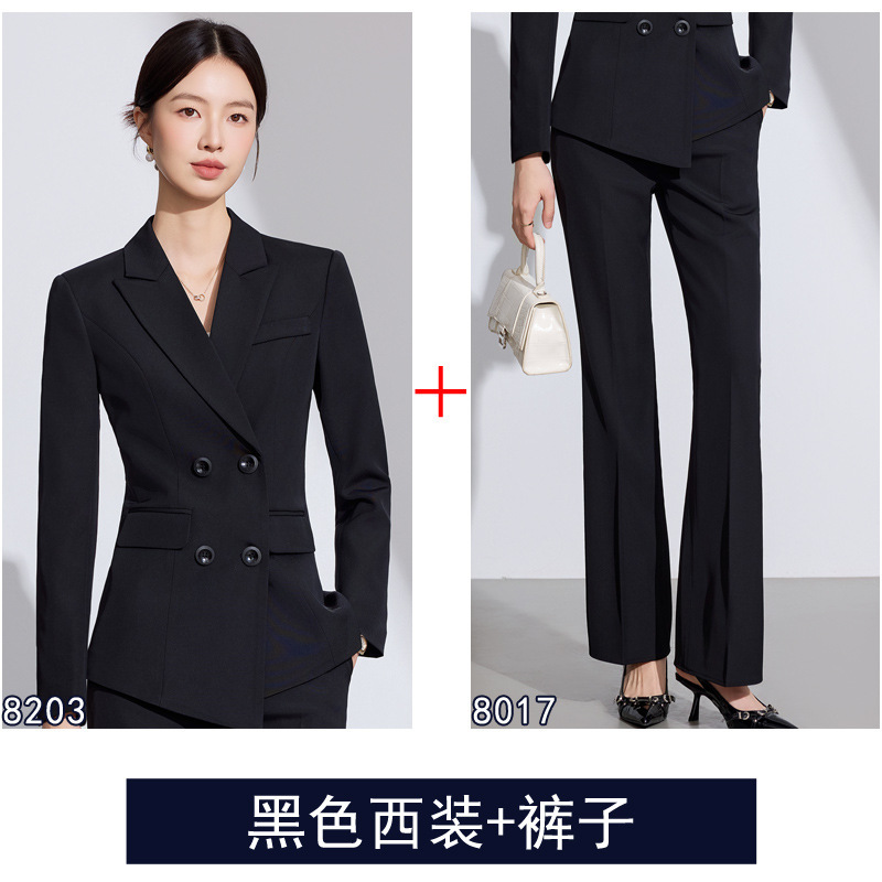 红色职业套装女美容会所技师工作服售楼部前台接待医美咨询女套裤|undefined