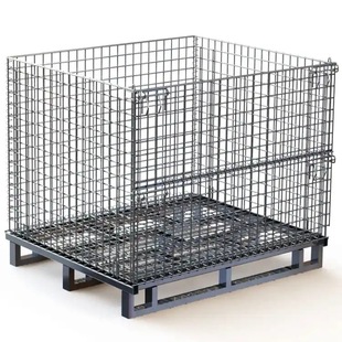 Cargo folding storage cage iron frame cage logistics vehicle turnover box cage warehouse shelf storage cage