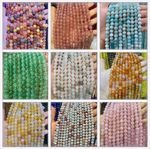 天然石散珠圆珠diy手工编织制作手链项链耳饰饰品配件半成品批发