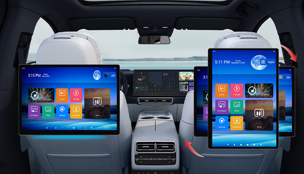 Direct Sales 13.5inch External Android Display Screen Fully Integrated Advertising Machine 13.5inch Headrest Android Mp5 Display Screen