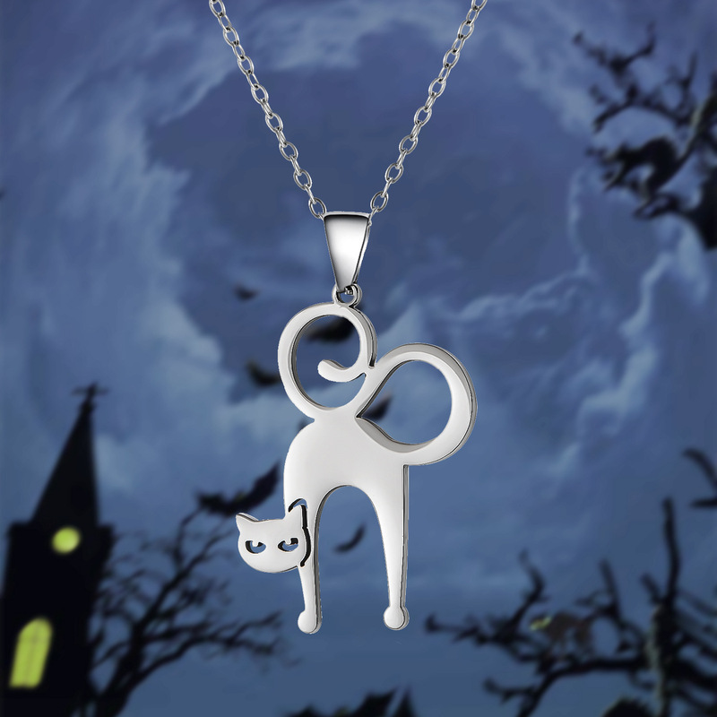 メーカー直売の新型ハロウィンアクセサリーの幽霊のネックレスのファッションはステンレスのカボチャのクモのネックレスの卸売りになります。|undefined