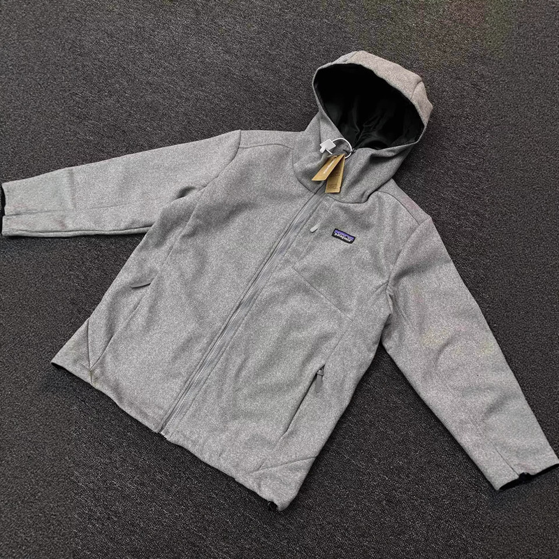 American-Style Outdoor Pata Woolen Windproof Softshell Mountaineering Camping Hooded Jacket Functional Coat