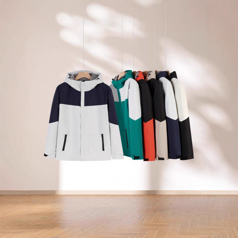 Soft Shell Jacket Suit Men's Autumn and Winter Windproof and Waterproof Mountaineering Outdoor Jacket Hooded Jacket Workwear Windbreaker