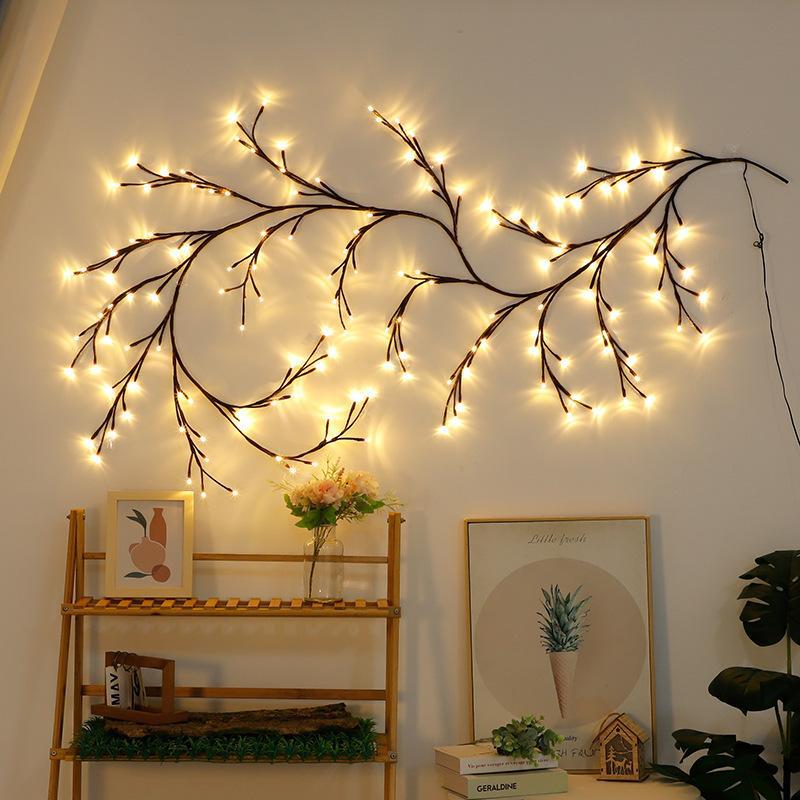 Nueva lámpara de árbol LED lámpara de ratán lámpara de modelado flexible lámpara de decoración de la pared de la habitación atmósfera lámpara de color al por mayor