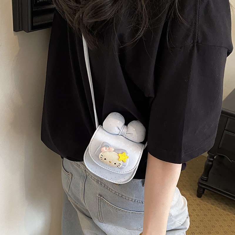 Bolsa infantil transfronteriza adorable gatito mini bebé mochila arco estrellas pequeñas bolsas accesorios para niños y niñas