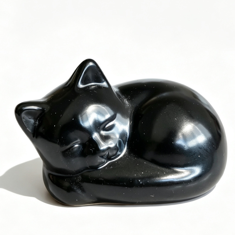 Ceramic Crafts Ornaments Easter Little Black Cat Medium-Temperature Fired Coarse Pottery Mini Animal Wholesale Ceramic Crafts Ornaments Easter Little Black Cat Medium-Temperature Fired Coarse Pottery Mini Animal Wholesale