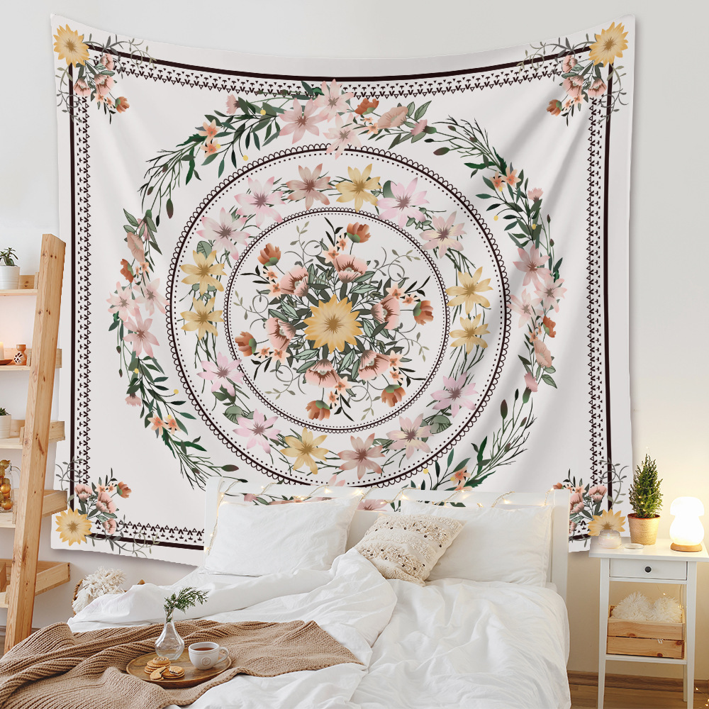 Bohemian Floral Tapestry Room Decorative Background Cloth Wholesale Nihaojewelry display picture 24