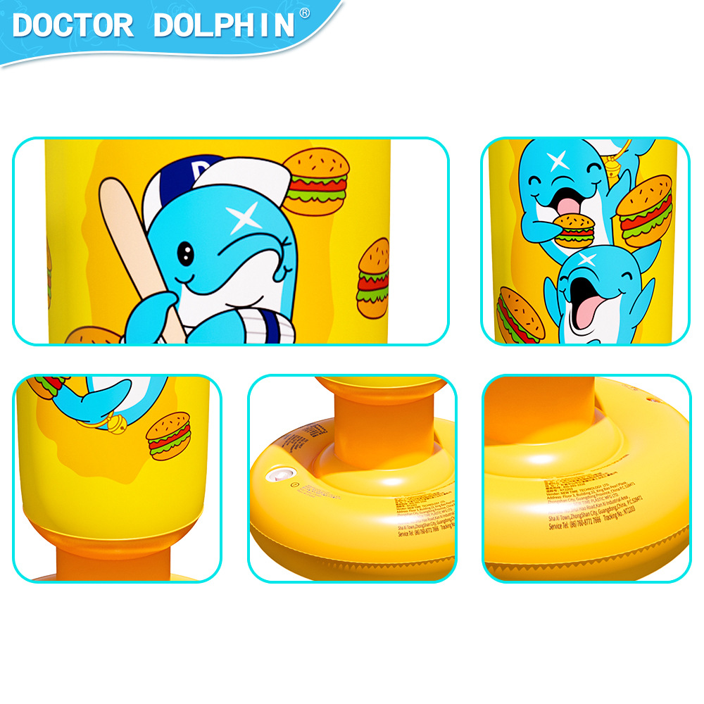 Doctor Dolphin vaso inflable para niños columna de boxeo inflable para niños inyección de agua para niños vaso de boxeo para el hogar
