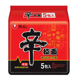 辛拉面辣白菜面120g*5袋*8包，韩式方便面农心香菇牛肉面煮面速食