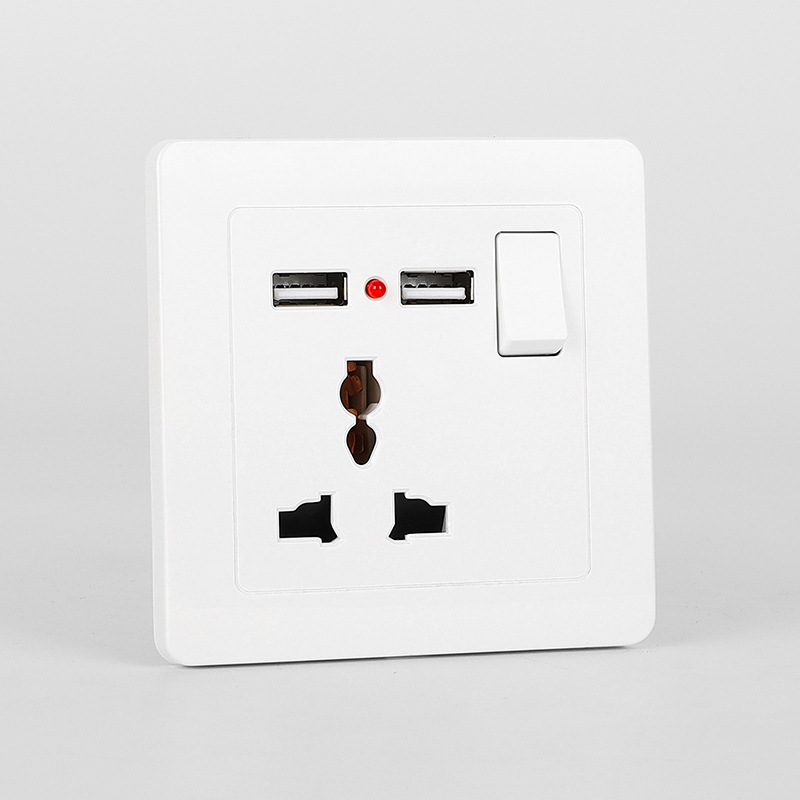 Type 146 British standard double position 13A multi-function three-plug USB multi-function switch socket with switch wholesale