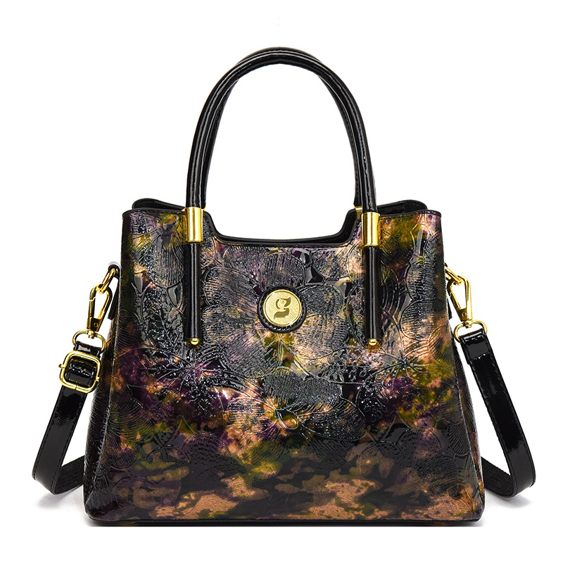 Bolsa pequeña para mujeres 2024 nueva moda de cuero suave de color sólido bolso de madres de mediana edad temperamento simple bolso casual versátil