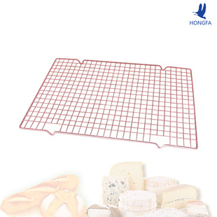 Cross-Border Chiffon Cake Mold Full Set of Pink Cooling Rack Bread Baking Tools Carbon Steel with Feet Drying Mesh