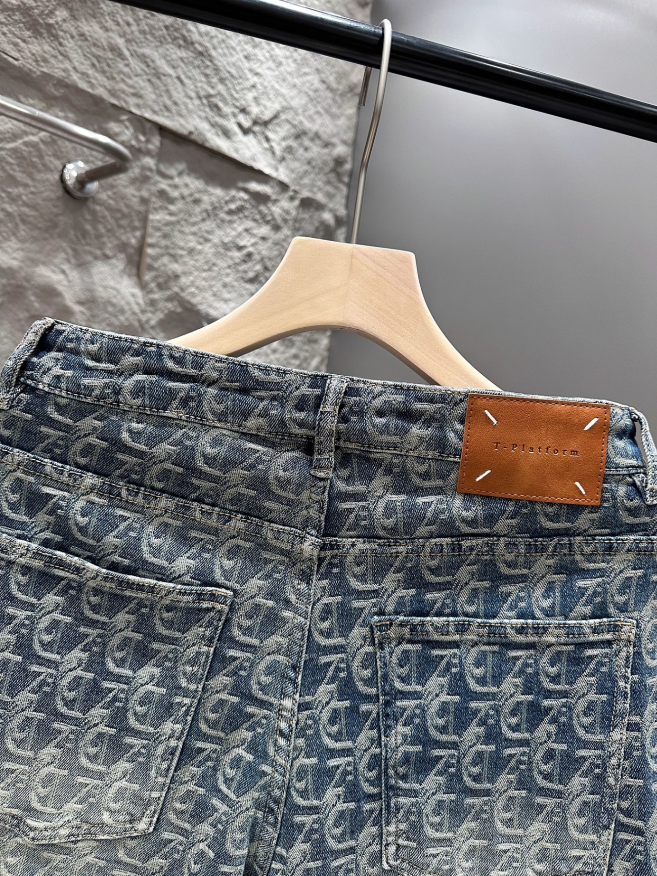 Men's Retro Jacquard Denim Shorts Summer Design Washed Five Point High Street Cool Stylish Athletic Pants_mkmklike.com