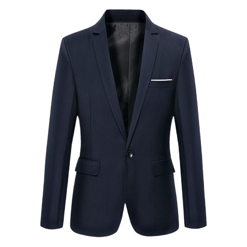Traje casual de los hombres jóvenes y de mediana edad de negocios de estilo coreano SLIM-Fit traje pequeño chaqueta formal de los hombres single-West top negro