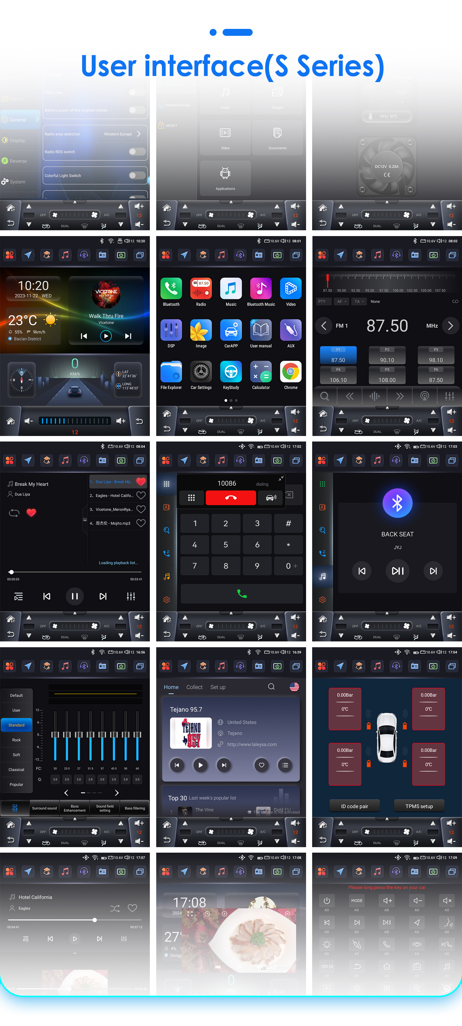 Suitable for 09-16 Ford F250 F450 Smart 9.7inch Vertical Screen Frame Car Navigator All-In-One Machine