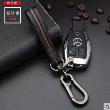 革ロープキーホルダーペンダント編組ロープキーリング金属カップル漫画アクセサリー男性と女性の車のキーチェーン