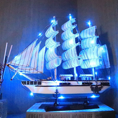 Mediterranean Sea desktop Decoration Black Pearl Pirate ship Model Wooden sailboat Gift box Schoolboy gift birthday