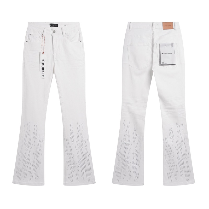 Ksubi トレンディなパープル新 AM スプラッシュインクプリントハイストリートレトロリッピングカジュアルメンズとレディーススリムジーンズ|undefined
